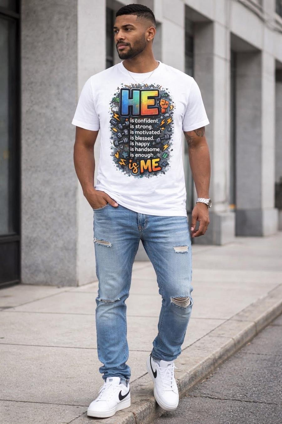 HE Is Me Affirmation Tee